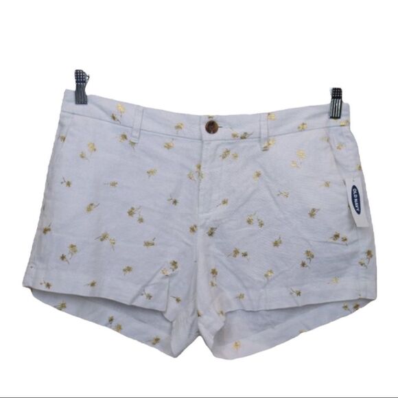 Old Navy White Linen Shorts 6 - Picture 1 of 5